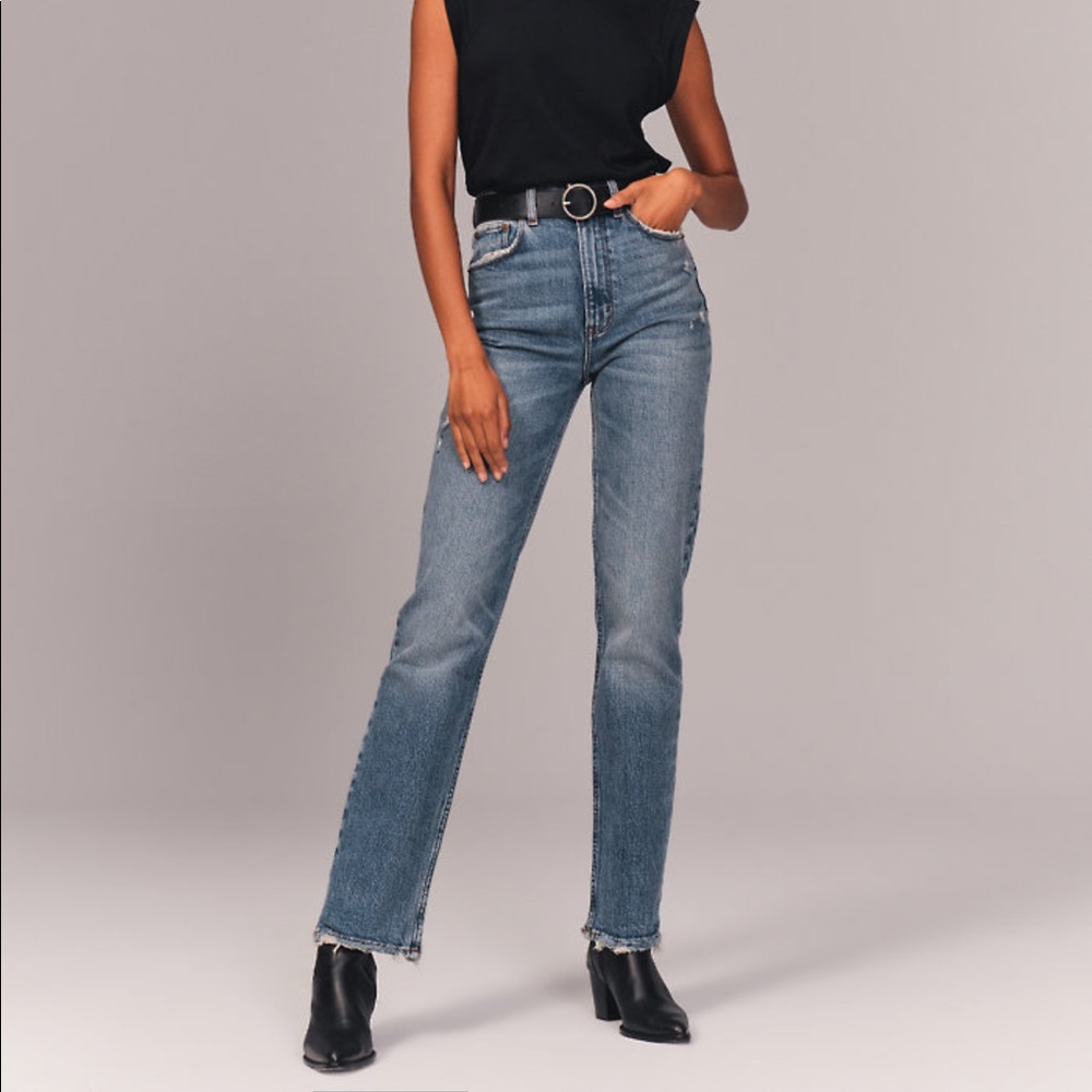 90s Ultra High Rise Straight Jeans- New